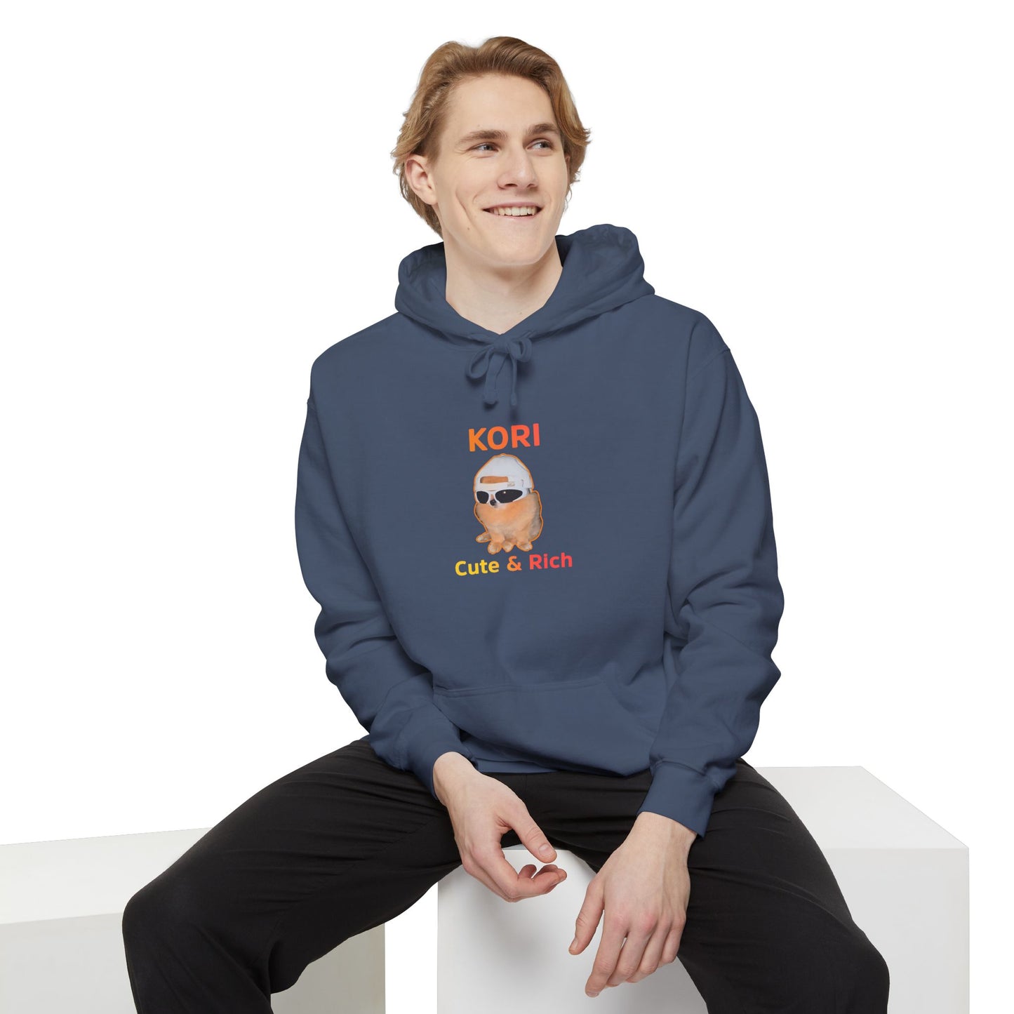 Trendy Unisex Hoodie - KORI Cute & Rich, Casual Wear, Streetwear, Gift for Her, Birthday Present, Layering Essential