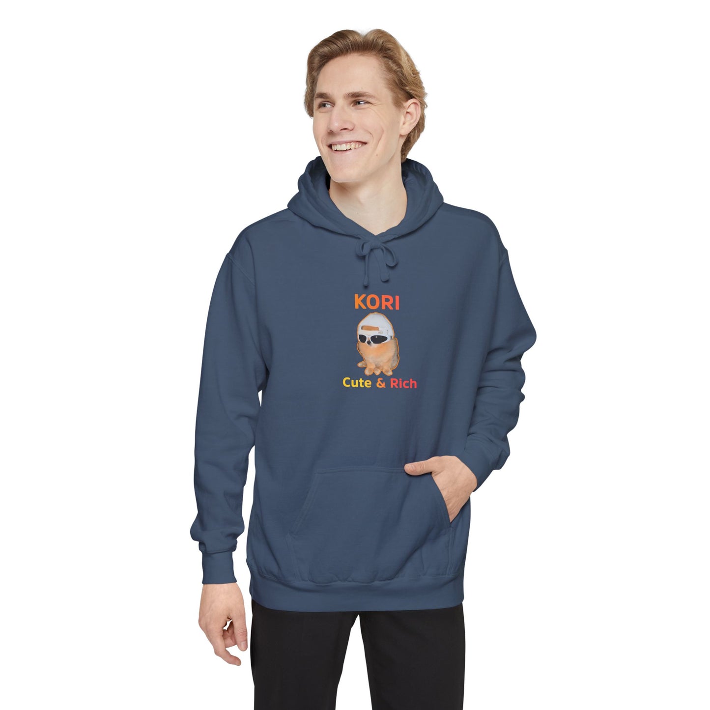 Trendy Unisex Hoodie - KORI Cute & Rich, Casual Wear, Streetwear, Gift for Her, Birthday Present, Layering Essential