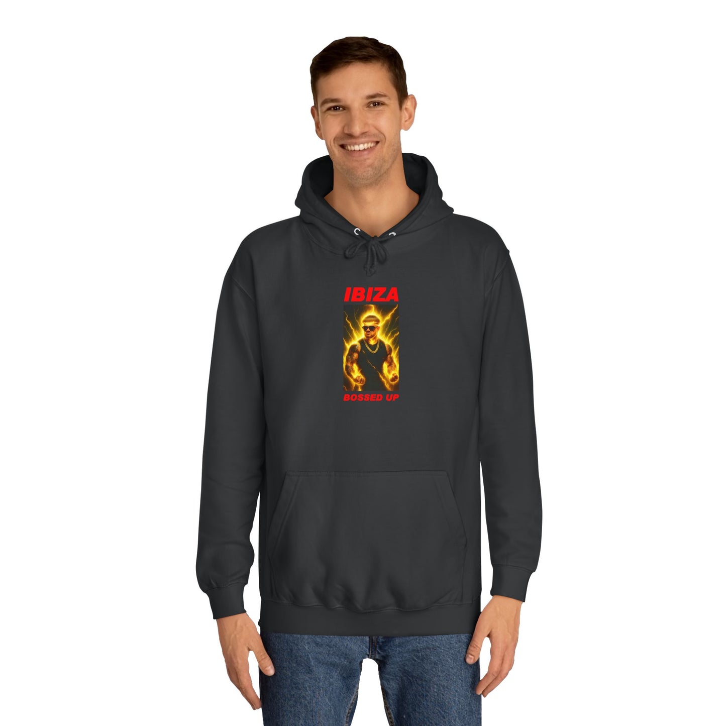 IBIZA College Hoodie, Unisex Sweatshirt, Festival Apparel, Retro Hoodie, Chill Vibes, Travel Gift, Music Lover Merch