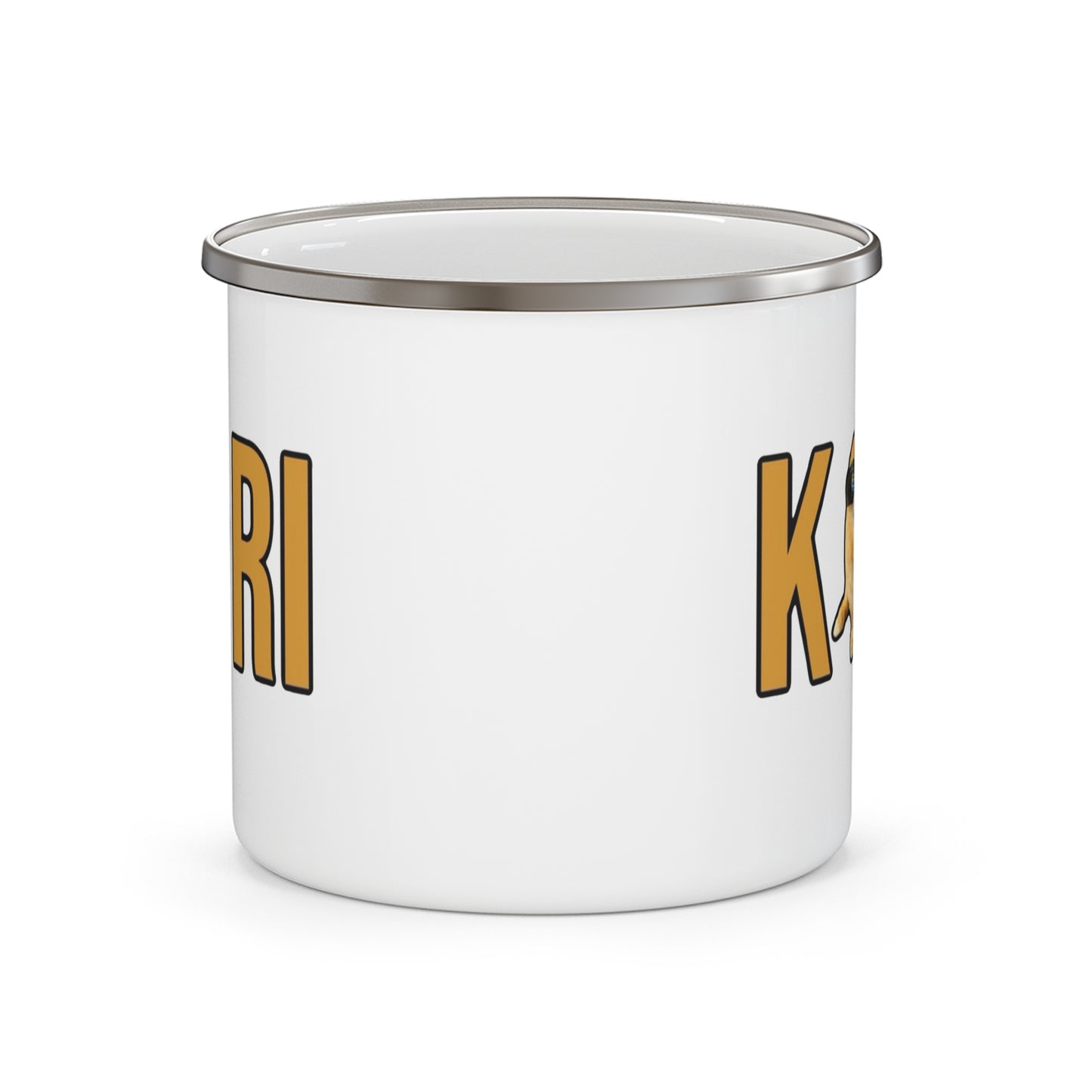 Cool Kori Enamel Camping Mug, Fun Outdoor Cup, Dog Lover Gift, Camping Accessories, Personalized Drinkware, Summer Adventure Mug