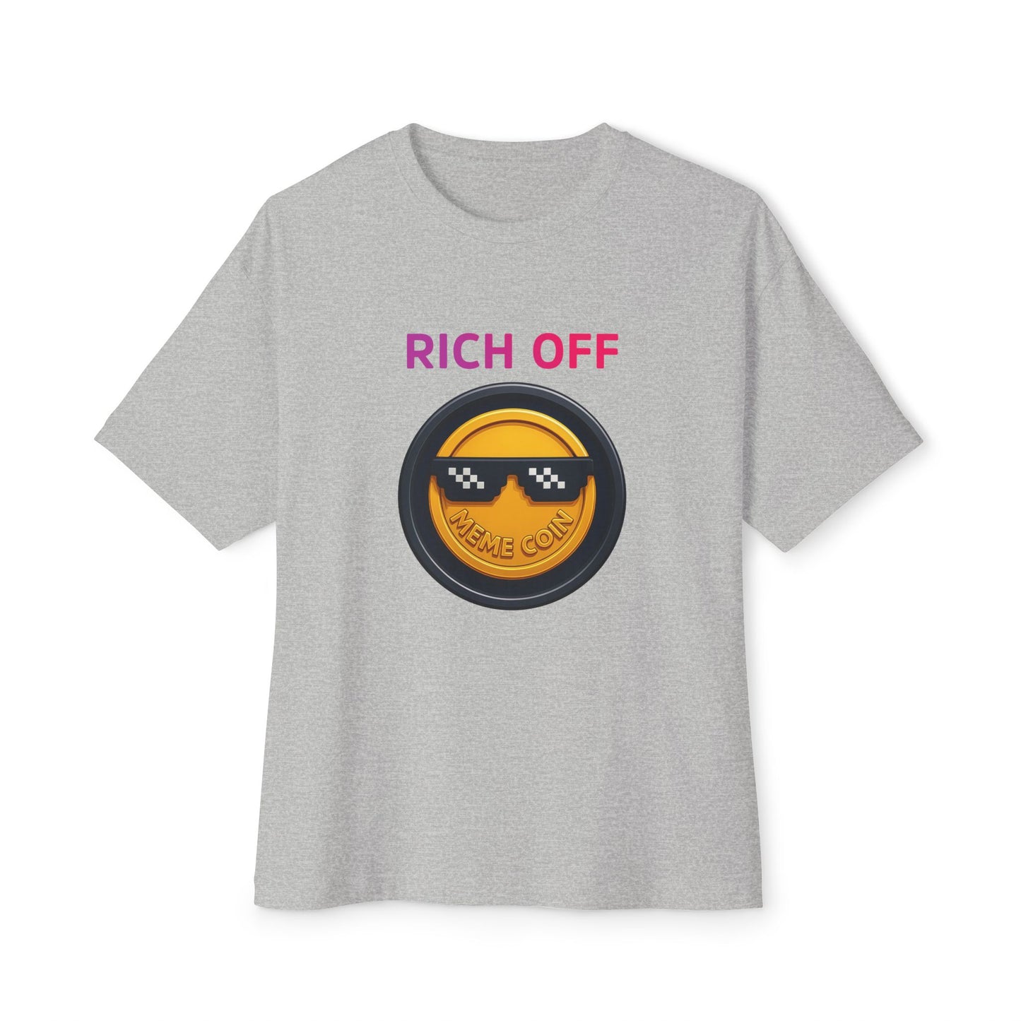 Rich Off Unisex Oversized Boxy Tee, Casual Wear, Gift for Friends, Streetwear Style, Cool Graphic Tee, Summer Fashion