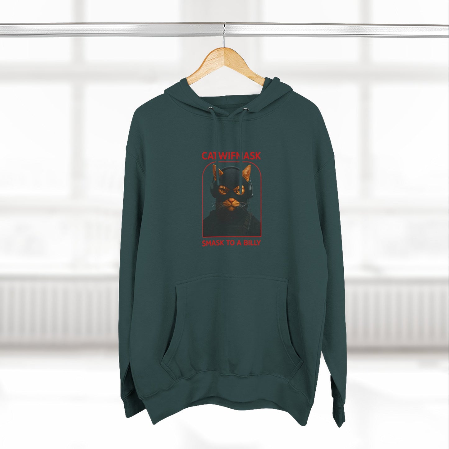 Cozy Cat Mask Hoodie | Fleece Pullover, Cat Lover Gift, Funny Sweatshirt, Perfect for Winter, Unique Pet Apparel, Kawaii Fleece Hoodie