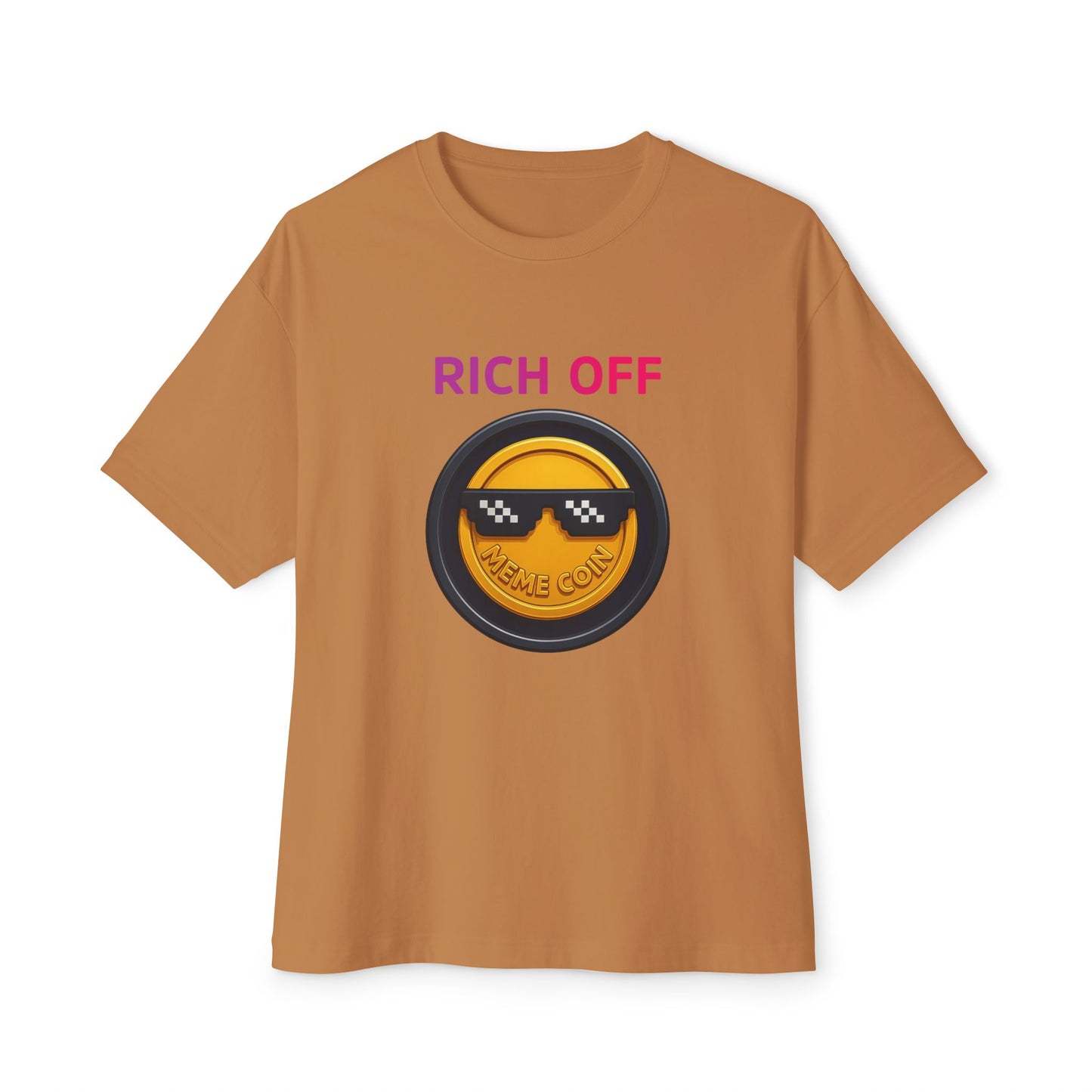 Rich Off Unisex Oversized Boxy Tee, Casual Wear, Gift for Friends, Streetwear Style, Cool Graphic Tee, Summer Fashion