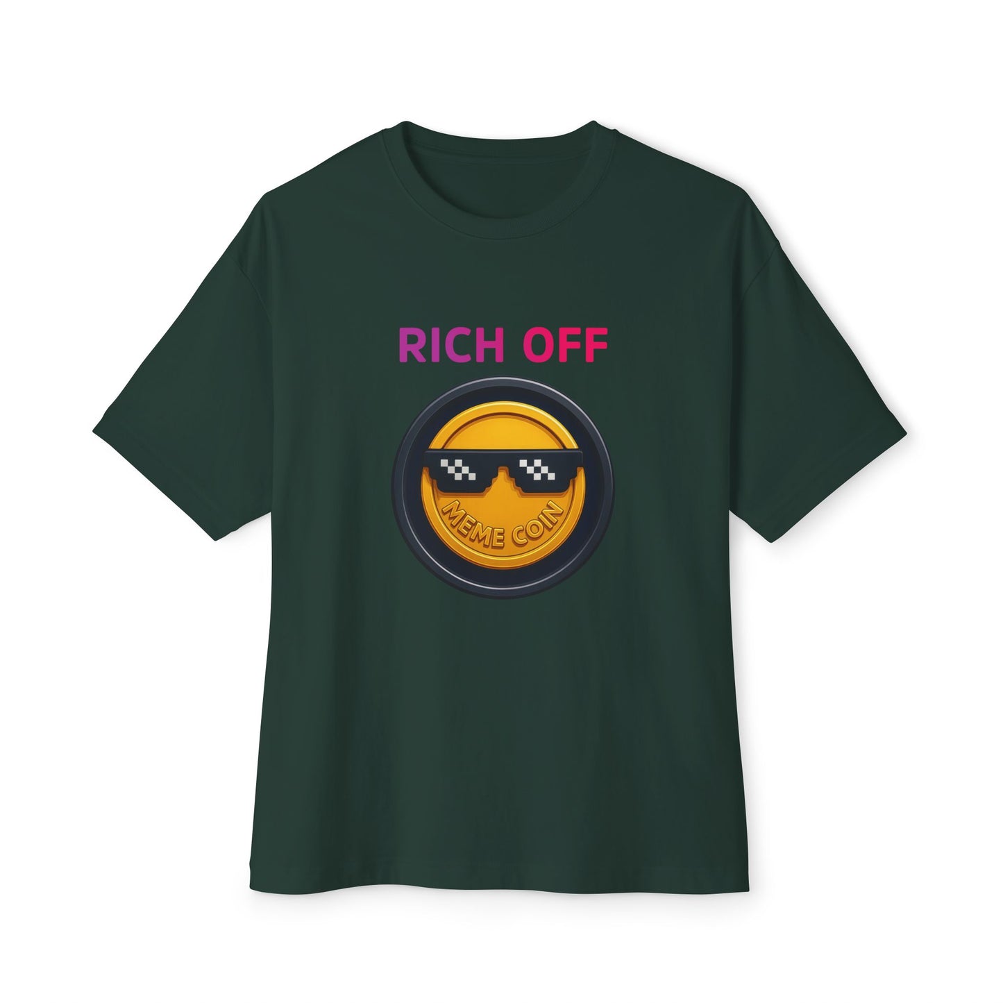 Rich Off Unisex Oversized Boxy Tee, Casual Wear, Gift for Friends, Streetwear Style, Cool Graphic Tee, Summer Fashion