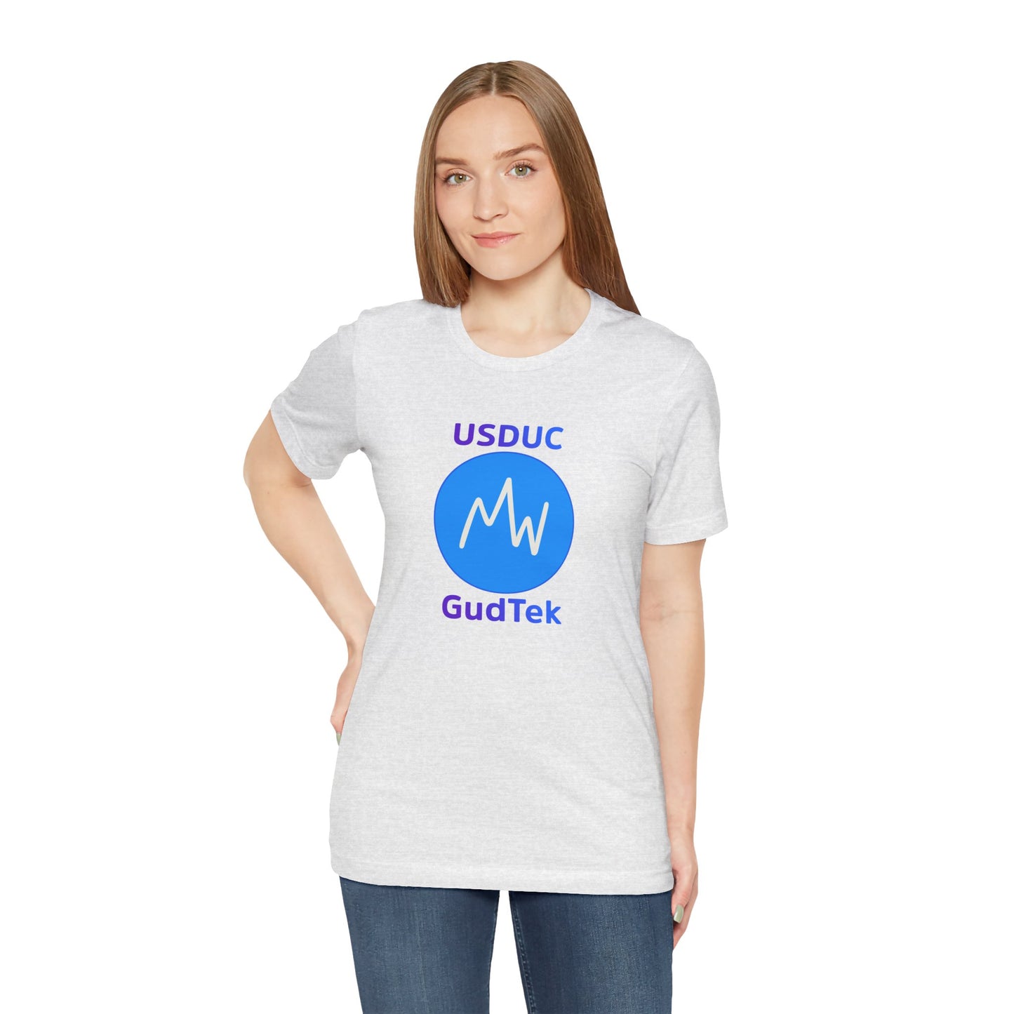 GudTek Unisex Jersey Tee, Casual Wear, Tech-Inspired Apparel, Gift for Him/Her, Trendy Graphic T-Shirt