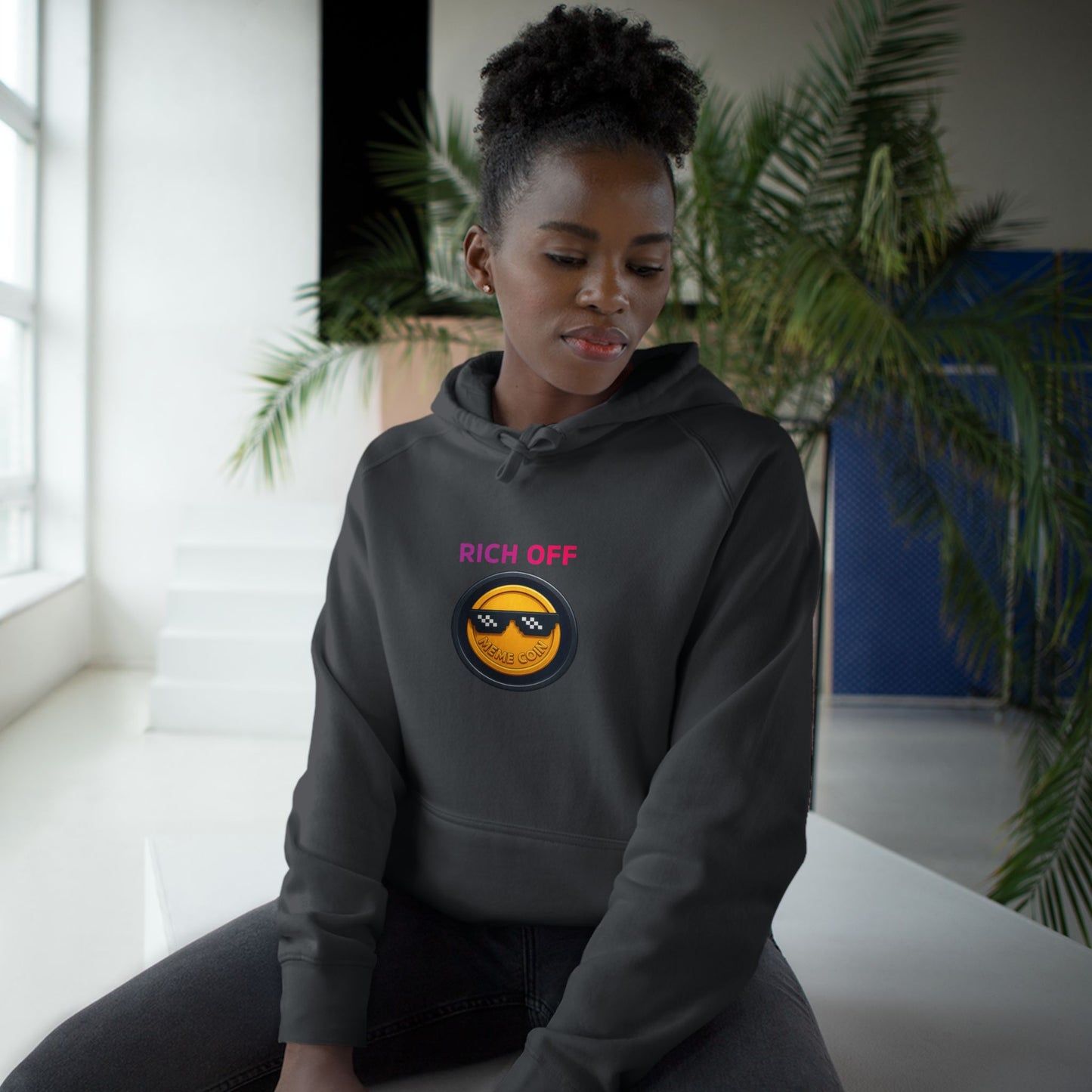 Trendy Unisex Hoodie with 'Rich Off' Design, Casual Streetwear, Gift for Him/Her, Comfortable Fashion, Ideal for Cozy Days