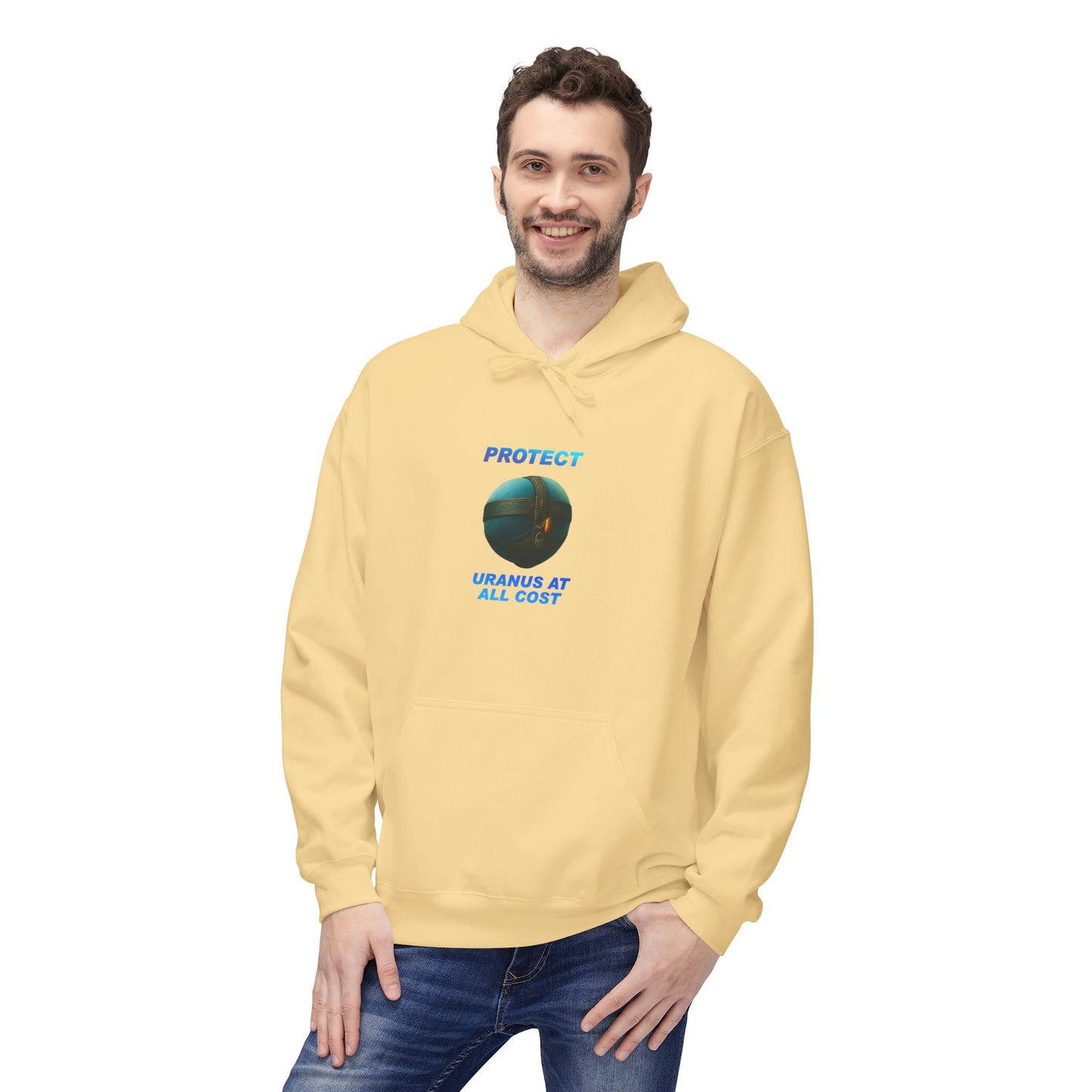 Protect Uranus Hoodie, Funny Space Hoodie, Unisex Fleece Sweatshirt, Unique Gift for Astronomers, Science Lovers, Quirky Apparel