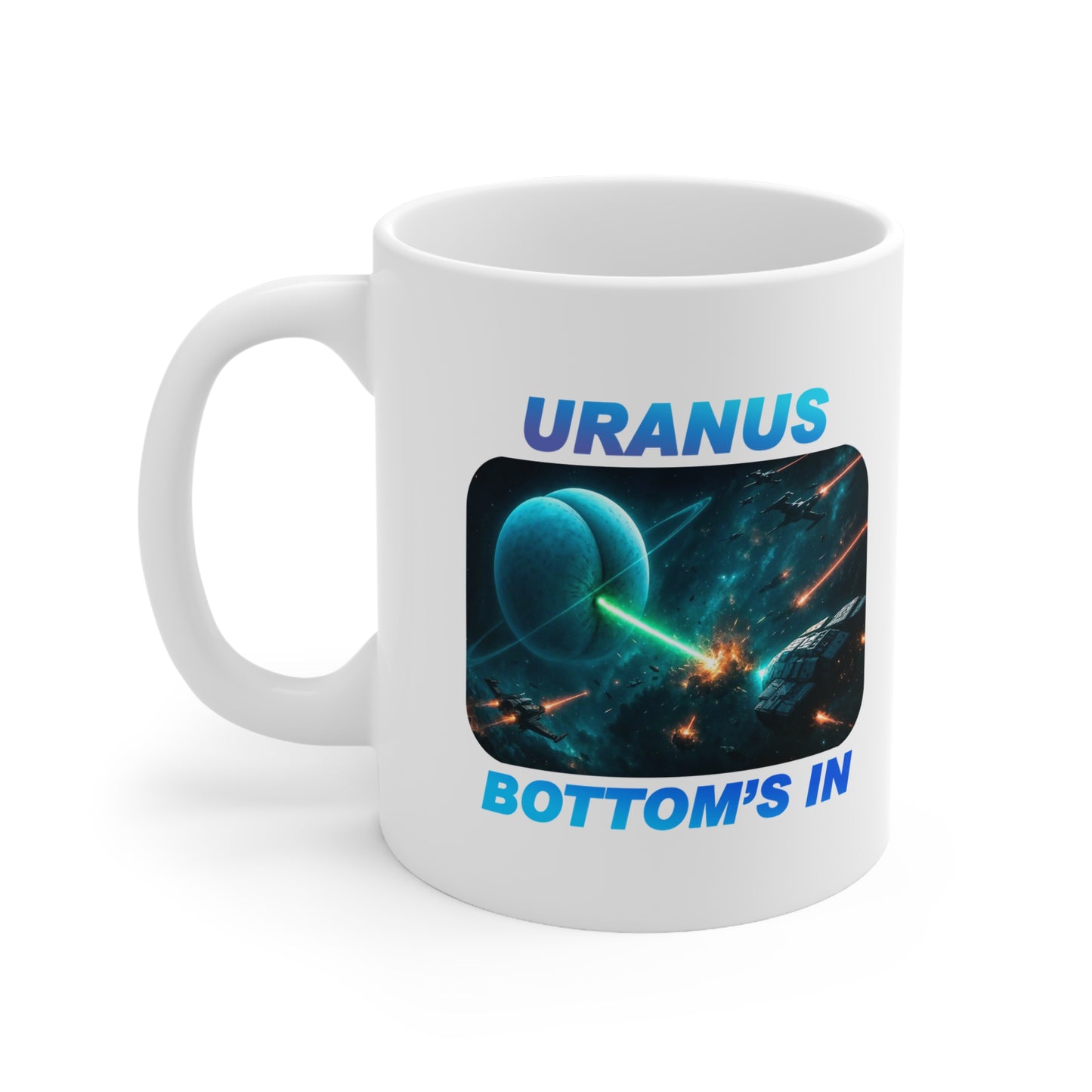 Uranus Bottom's In Coffee Mug - Fun Ceramic Cup for Space Lovers, Unique Gift for Dad, Astronomy Enthusiast, Quirky Home Decor, [...]