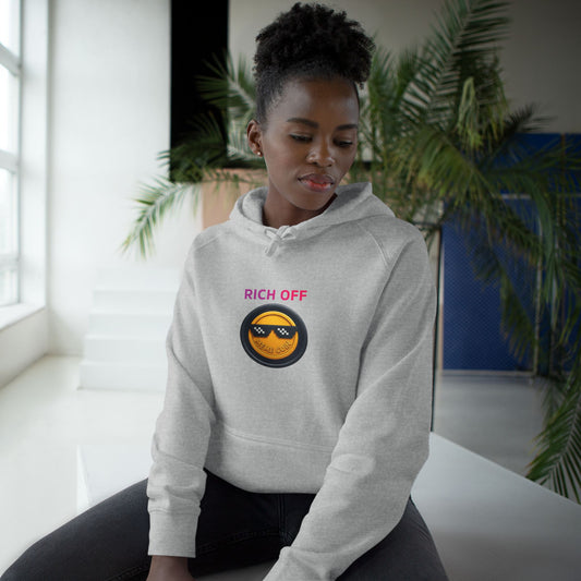 Trendy Unisex Hoodie with 'Rich Off' Design, Casual Streetwear, Gift for Him/Her, Comfortable Fashion, Ideal for Cozy Days
