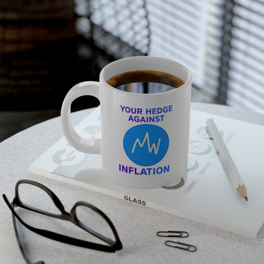 Inflation Fighter Jumbo Mug - 20oz Coffee Cup, Motivational Drinkware, Office Gift, Unique Humor Mug, Inflation Awareness