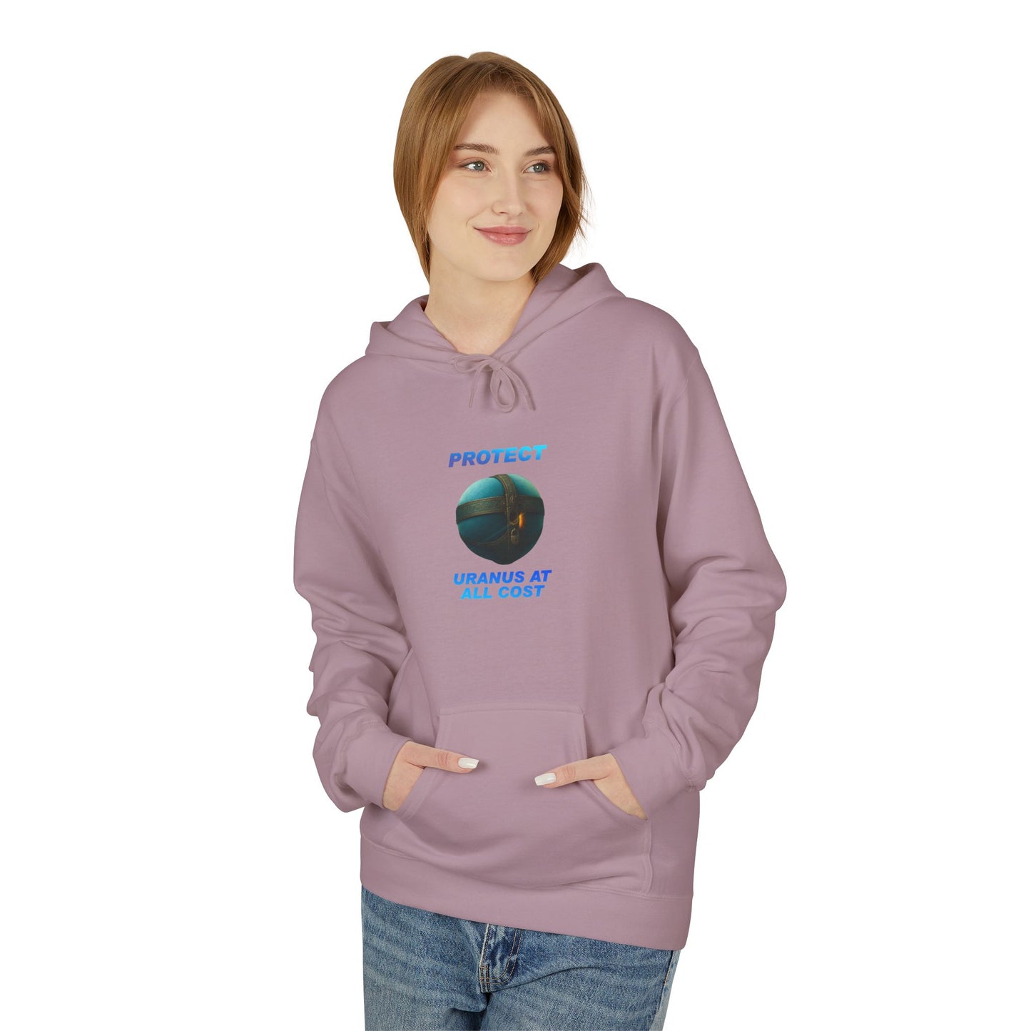Protect Uranus Hoodie, Funny Space Hoodie, Unisex Fleece Sweatshirt, Unique Gift for Astronomers, Science Lovers, Quirky Apparel