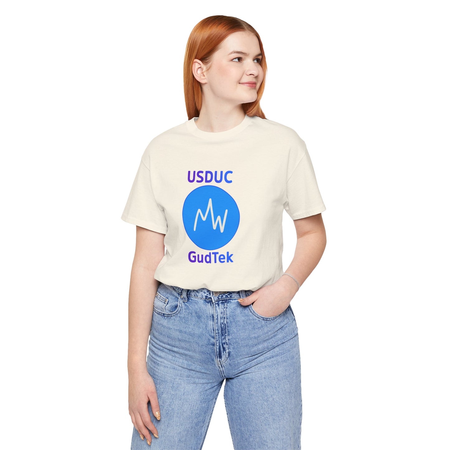 GudTek Unisex Jersey Tee, Casual Wear, Tech-Inspired Apparel, Gift for Him/Her, Trendy Graphic T-Shirt