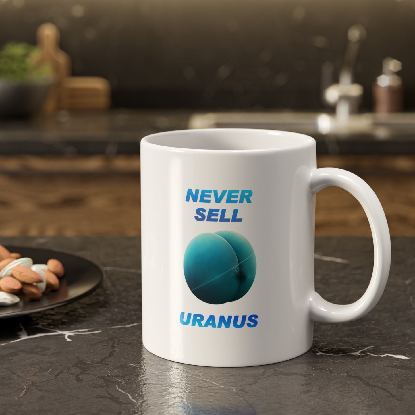 Funny Uranus Mug, 11oz Coffee Cup, Gift for Friends, Humor Mug, Outer Space Lover, Quirky Gift Idea, Everyday Use