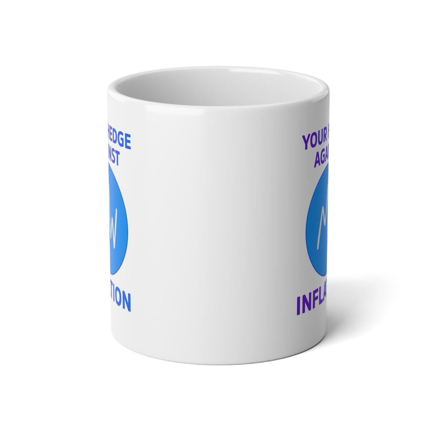 Inflation Fighter Jumbo Mug - 20oz Coffee Cup, Motivational Drinkware, Office Gift, Unique Humor Mug, Inflation Awareness