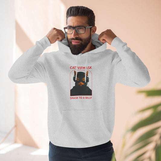 Cozy Cat Mask Hoodie | Fleece Pullover, Cat Lover Gift, Funny Sweatshirt, Perfect for Winter, Unique Pet Apparel, Kawaii Fleece Hoodie