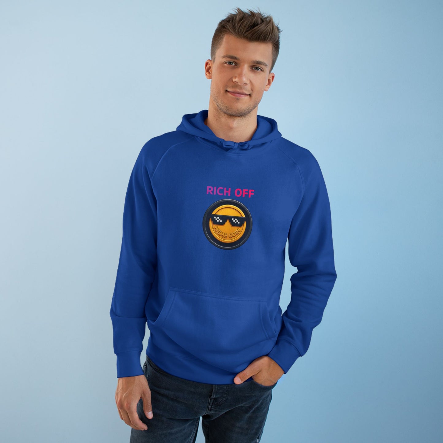 Trendy Unisex Hoodie with 'Rich Off' Design, Casual Streetwear, Gift for Him/Her, Comfortable Fashion, Ideal for Cozy Days