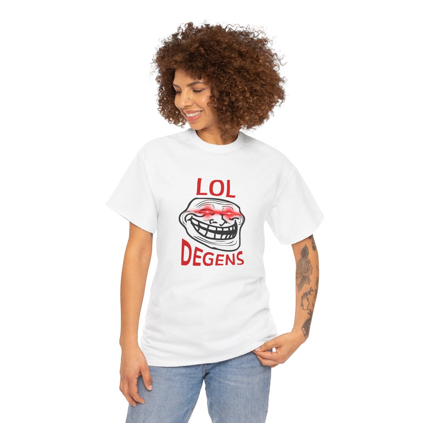 Funny Graphic Tee, LOL Degens T-Shirt, Gift for Meme Lovers, Casual Wear, Unisex Humor Shirt, Trendy Apparel