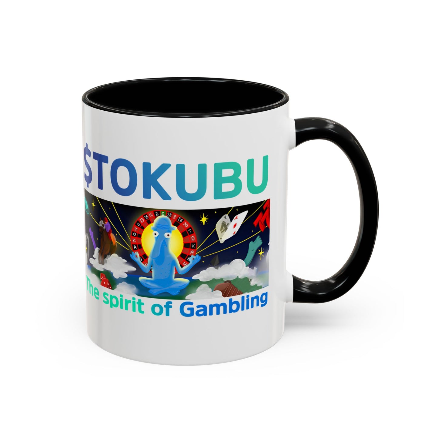 Gambling Spirit Coffee Mug, Accent Mug for Enthusiasts, Unique Gift for Gamblers, Playful Design for Daily Use, Fun Office Mug