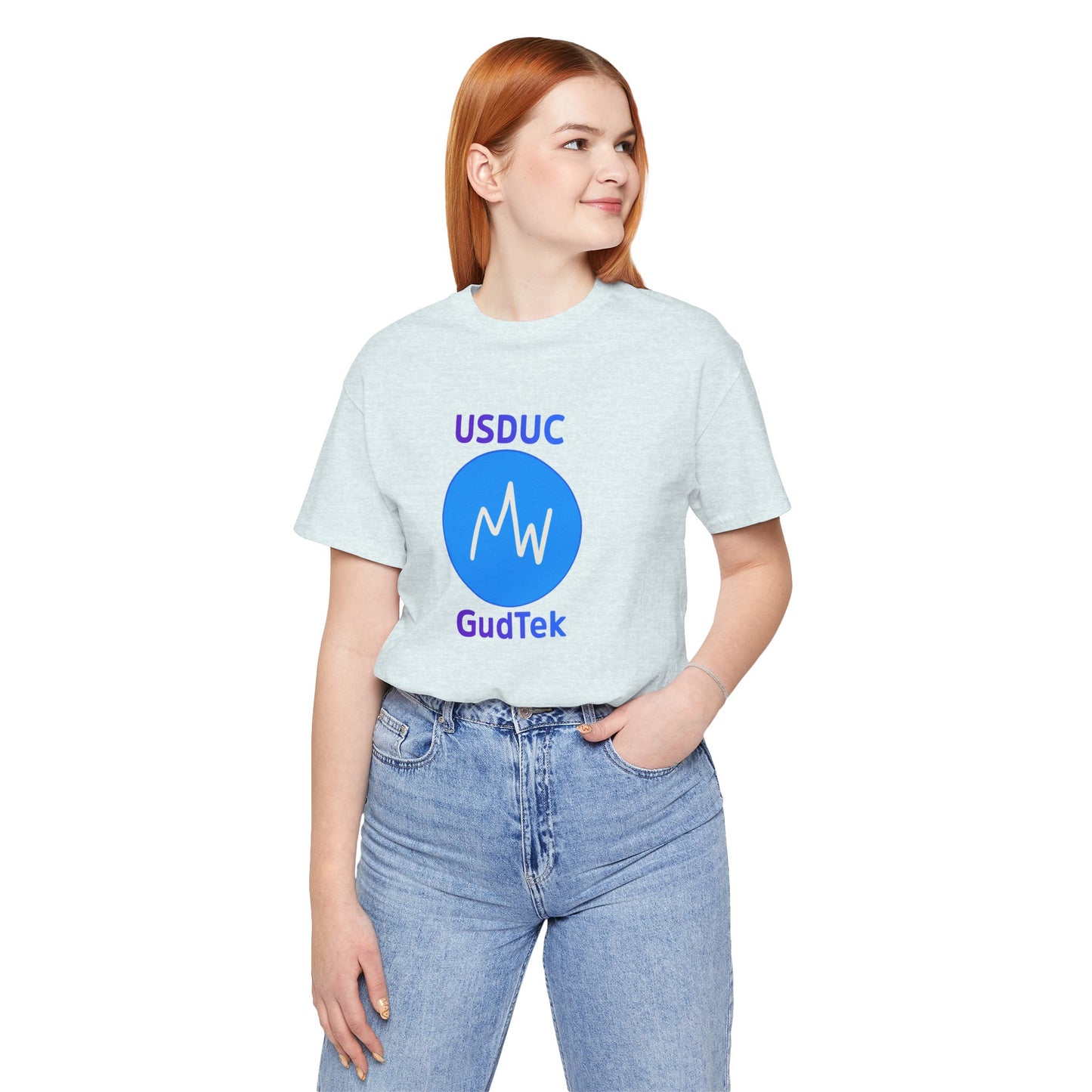 GudTek Unisex Jersey Tee, Casual Wear, Tech-Inspired Apparel, Gift for Him/Her, Trendy Graphic T-Shirt