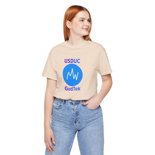 GudTek Unisex Jersey Tee, Casual Wear, Tech-Inspired Apparel, Gift for Him/Her, Trendy Graphic T-Shirt