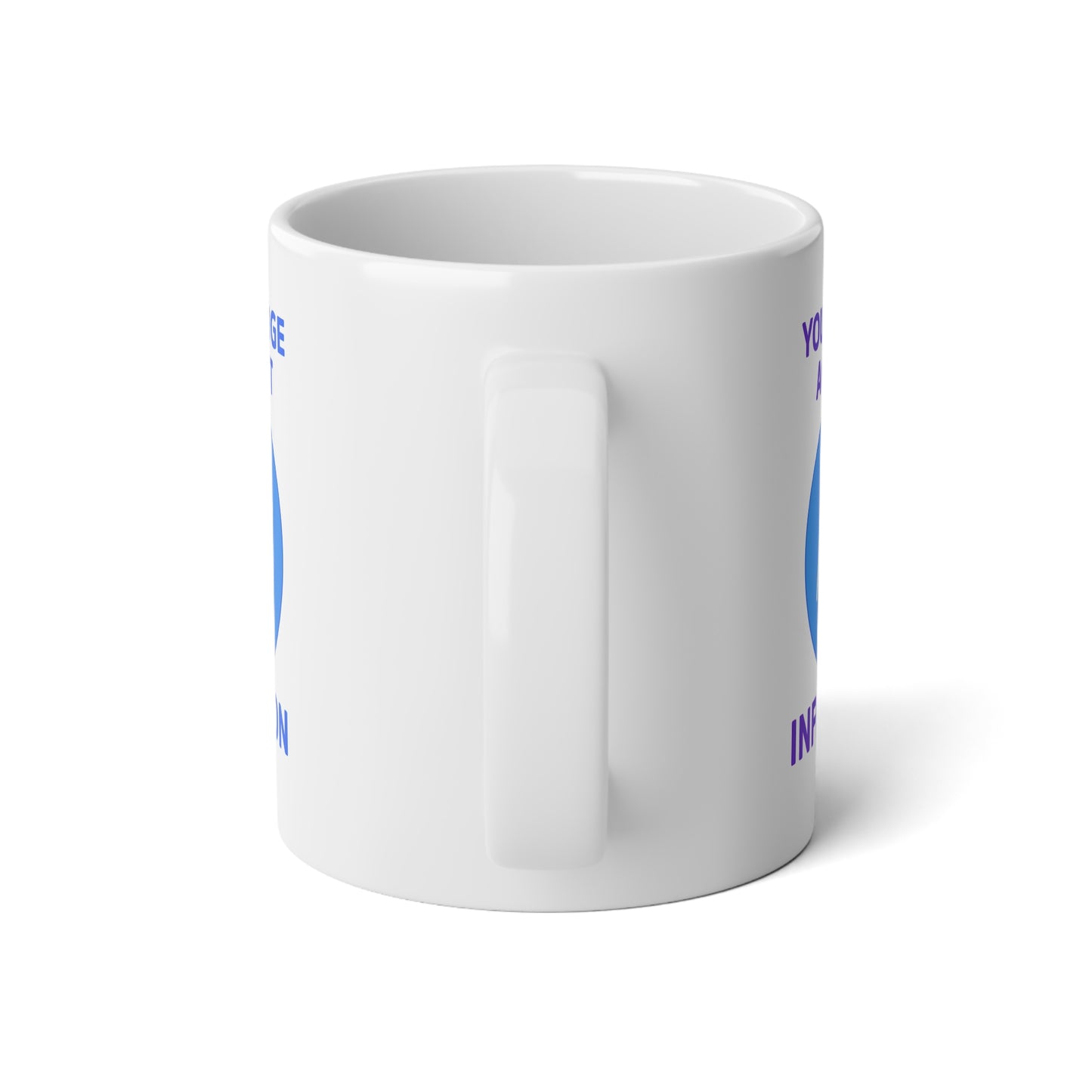 Inflation Fighter Jumbo Mug - 20oz Coffee Cup, Motivational Drinkware, Office Gift, Unique Humor Mug, Inflation Awareness