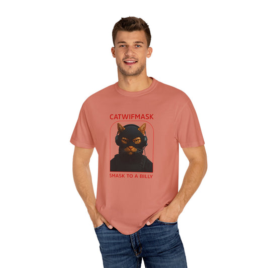 Unisex Cat Mask T-shirt | Fun Graphic Tee for Pet Lovers, Gift for Cat Owners, Casual Wear, Unique Statement Shirt