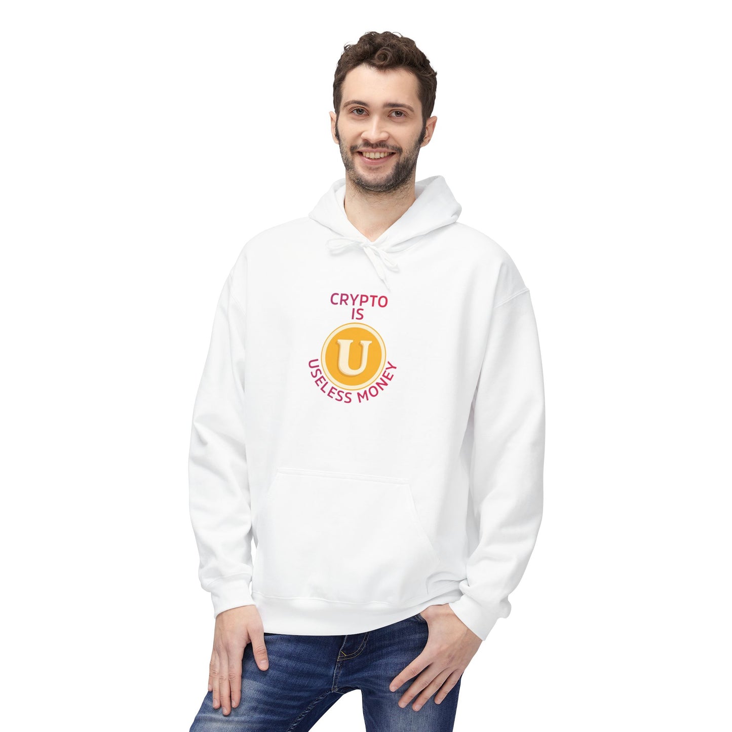 Crypto-Themed Unisex Fleece Hoodie – Perfect Gift for Crypto Enthusiasts, Casual Wear, All Seasons, Trendy Collection