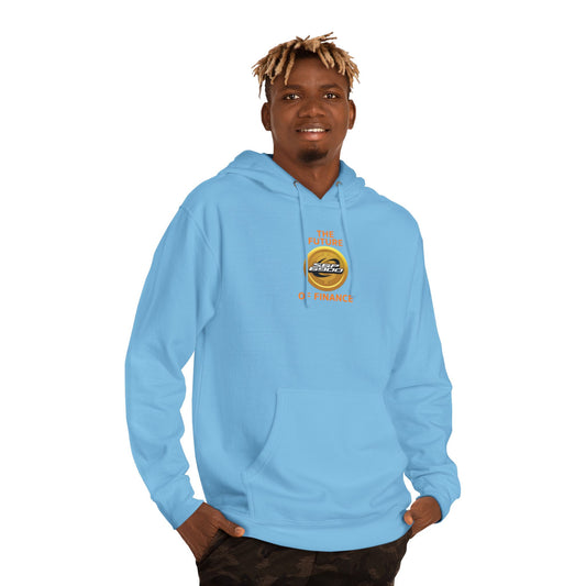 Trendy Unisex Hooded Sweatshirt - 'The Future of Finance' Design, Casual Wear, Gift for Crypto Lovers, Streetwear, Cozy Layering