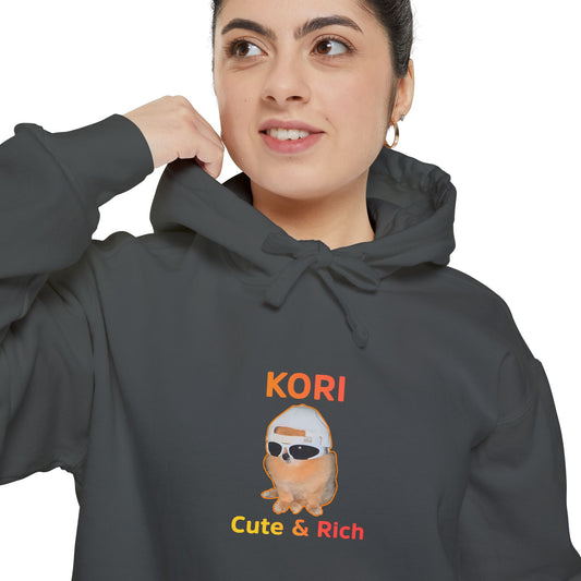 Trendy Unisex Hoodie - KORI Cute & Rich, Casual Wear, Streetwear, Gift for Her, Birthday Present, Layering Essential