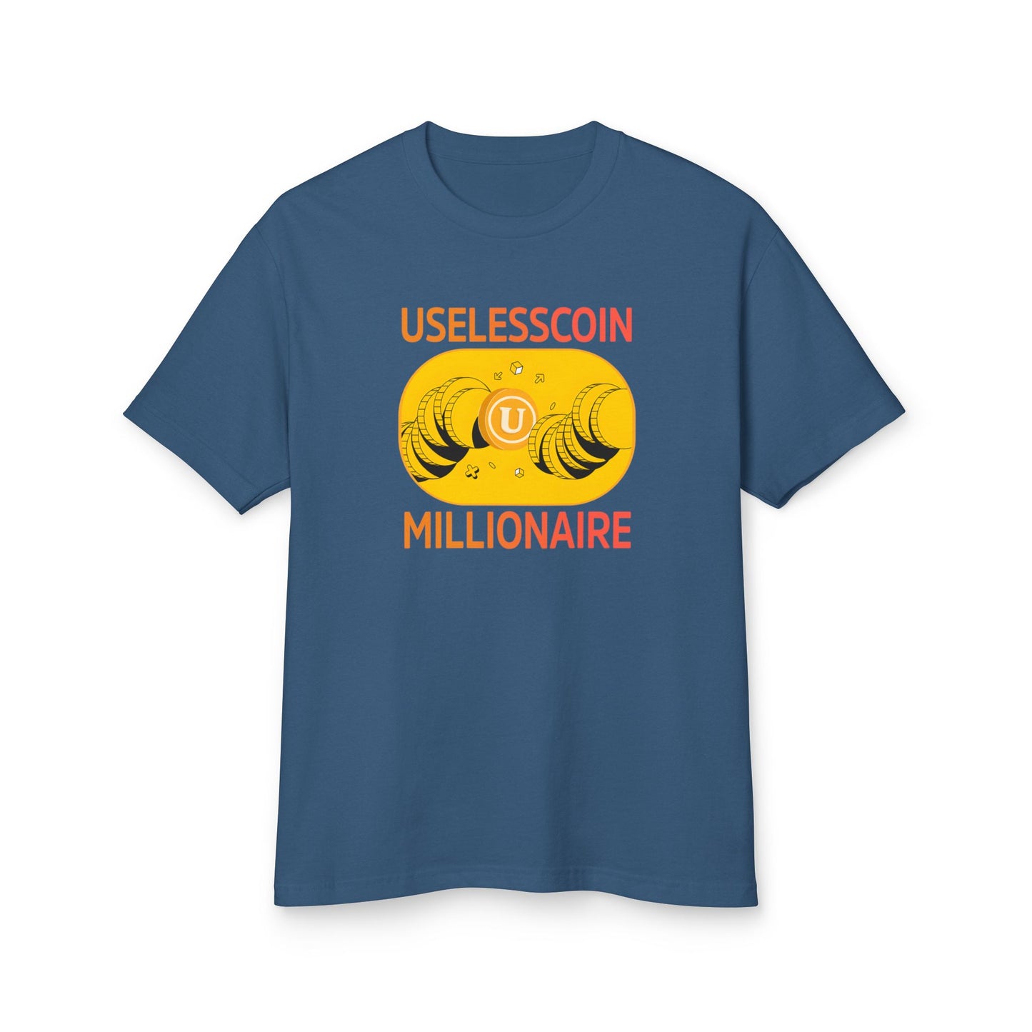 Uselesscoin Millionaire Tee | Fun Graphic T-Shirt, Gift for Crypto Lovers, Casual Wear, Statement Apparel, Humor Fashion