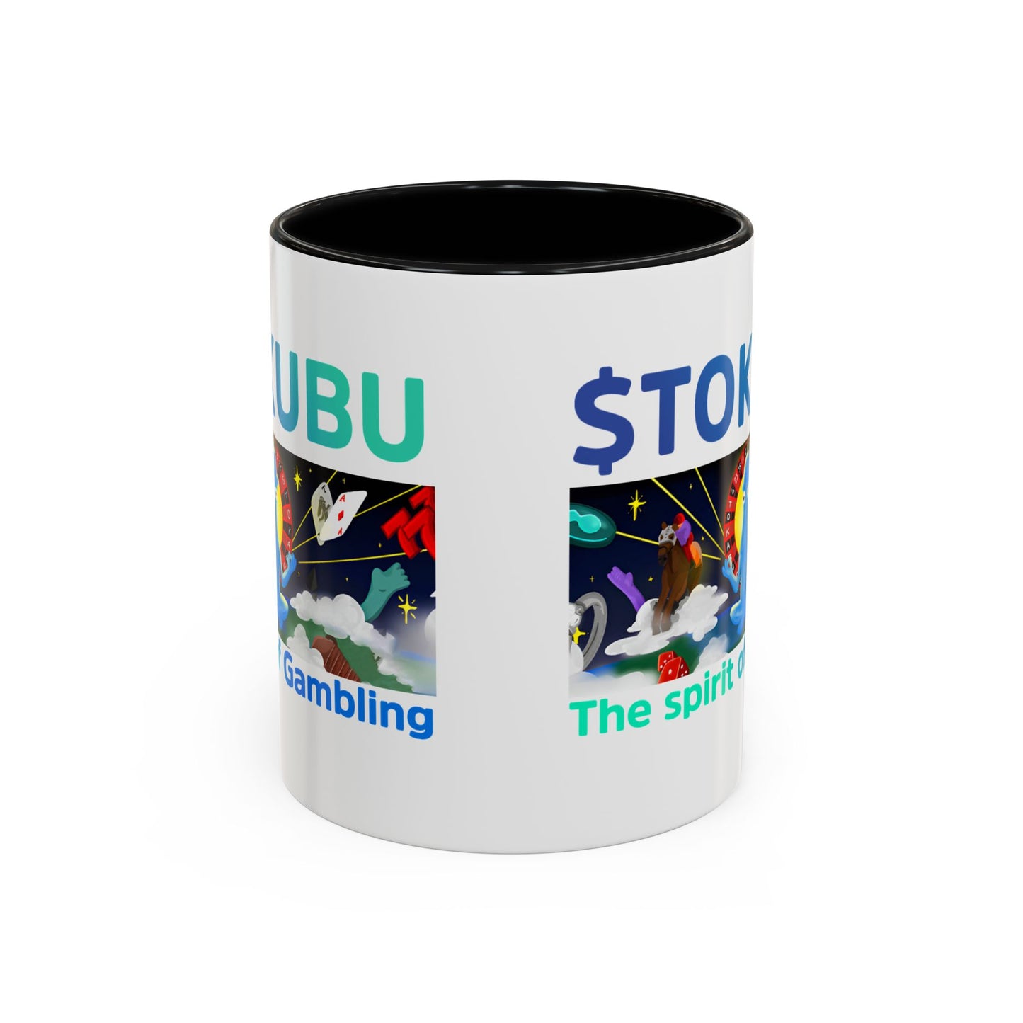 Gambling Spirit Coffee Mug, Accent Mug for Enthusiasts, Unique Gift for Gamblers, Playful Design for Daily Use, Fun Office Mug