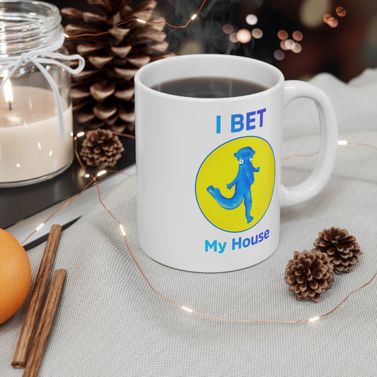 Playful Blue Otter Mug, Cute Coffee Cup, Fun Gift for Animal Lovers, Quirky Home Decor, Housewarming, Birthday, or Just Because