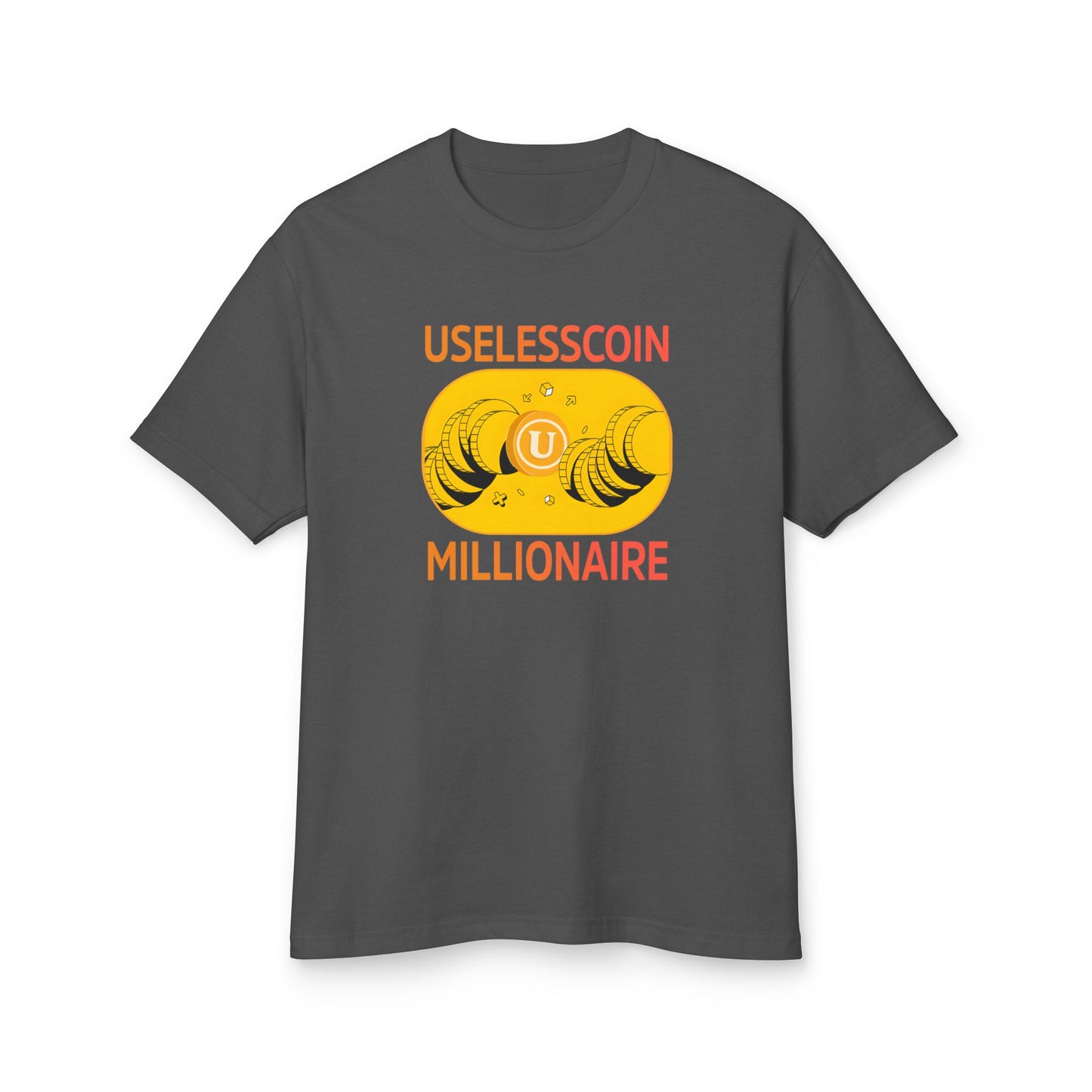 Uselesscoin Millionaire Tee | Fun Graphic T-Shirt, Gift for Crypto Lovers, Casual Wear, Statement Apparel, Humor Fashion