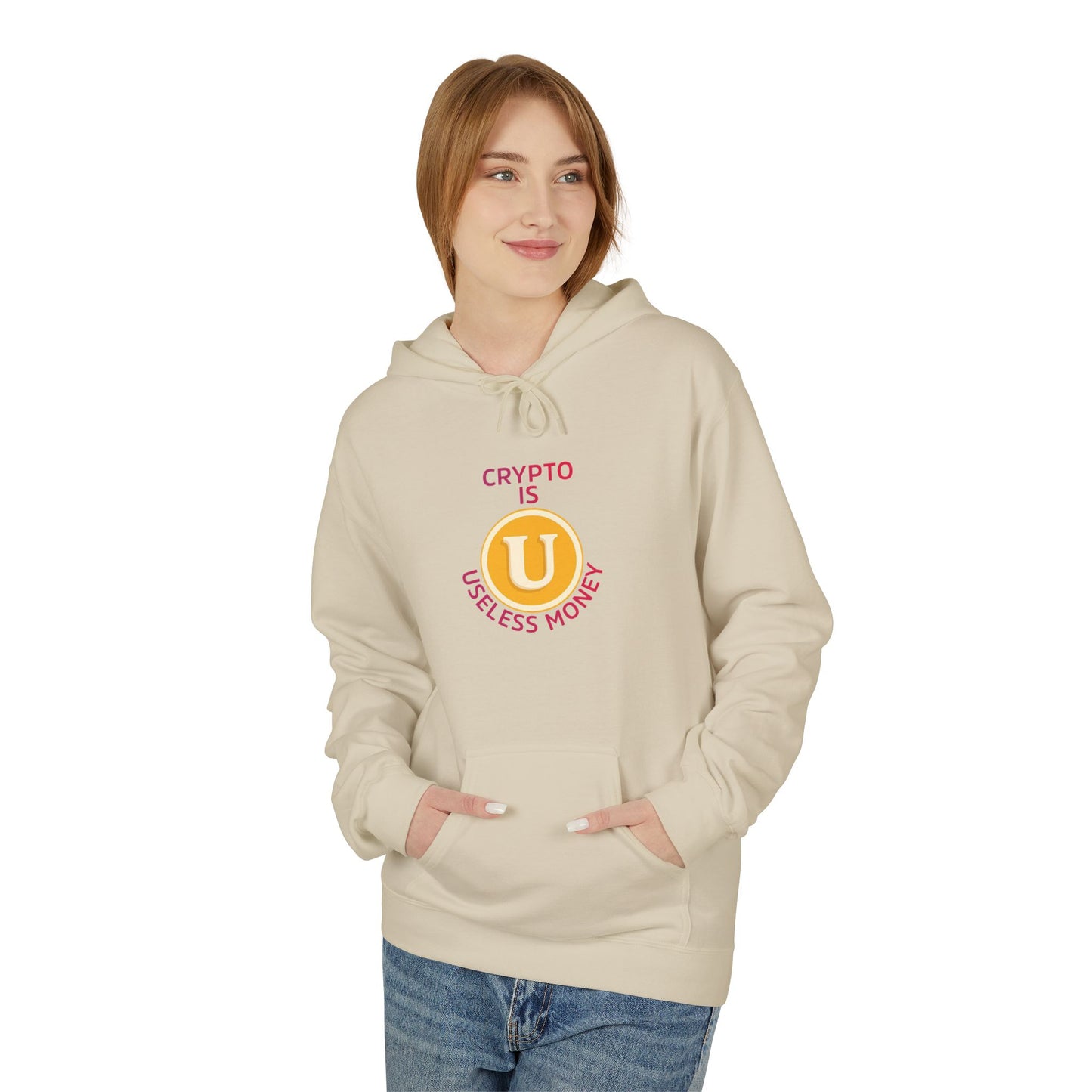 Crypto-Themed Unisex Fleece Hoodie – Perfect Gift for Crypto Enthusiasts, Casual Wear, All Seasons, Trendy Collection