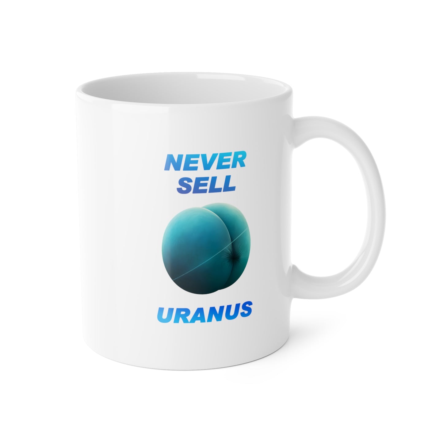 Funny Uranus Mug, 11oz Coffee Cup, Gift for Friends, Humor Mug, Outer Space Lover, Quirky Gift Idea, Everyday Use