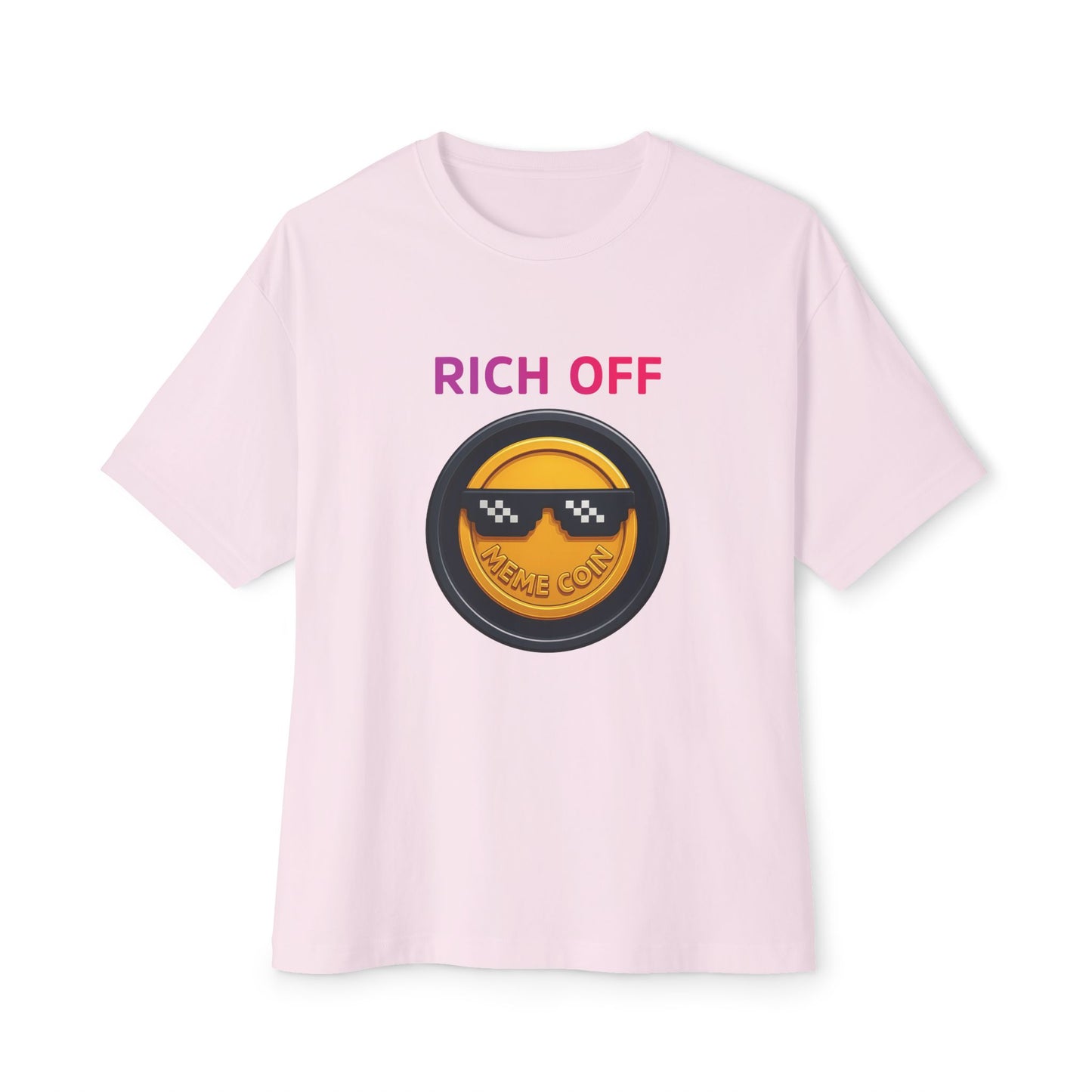 Rich Off Unisex Oversized Boxy Tee, Casual Wear, Gift for Friends, Streetwear Style, Cool Graphic Tee, Summer Fashion