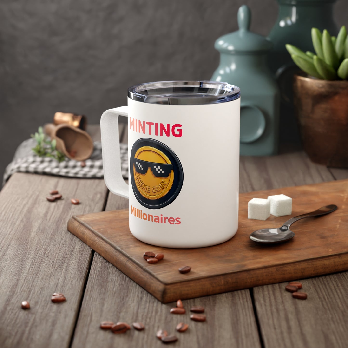 Insulated Coffee Mug, Funny Cat Gift, Pet Lover Mug, Coffee Lover Cup, Coffee Insulator, Unique Gifts for Cat Owners