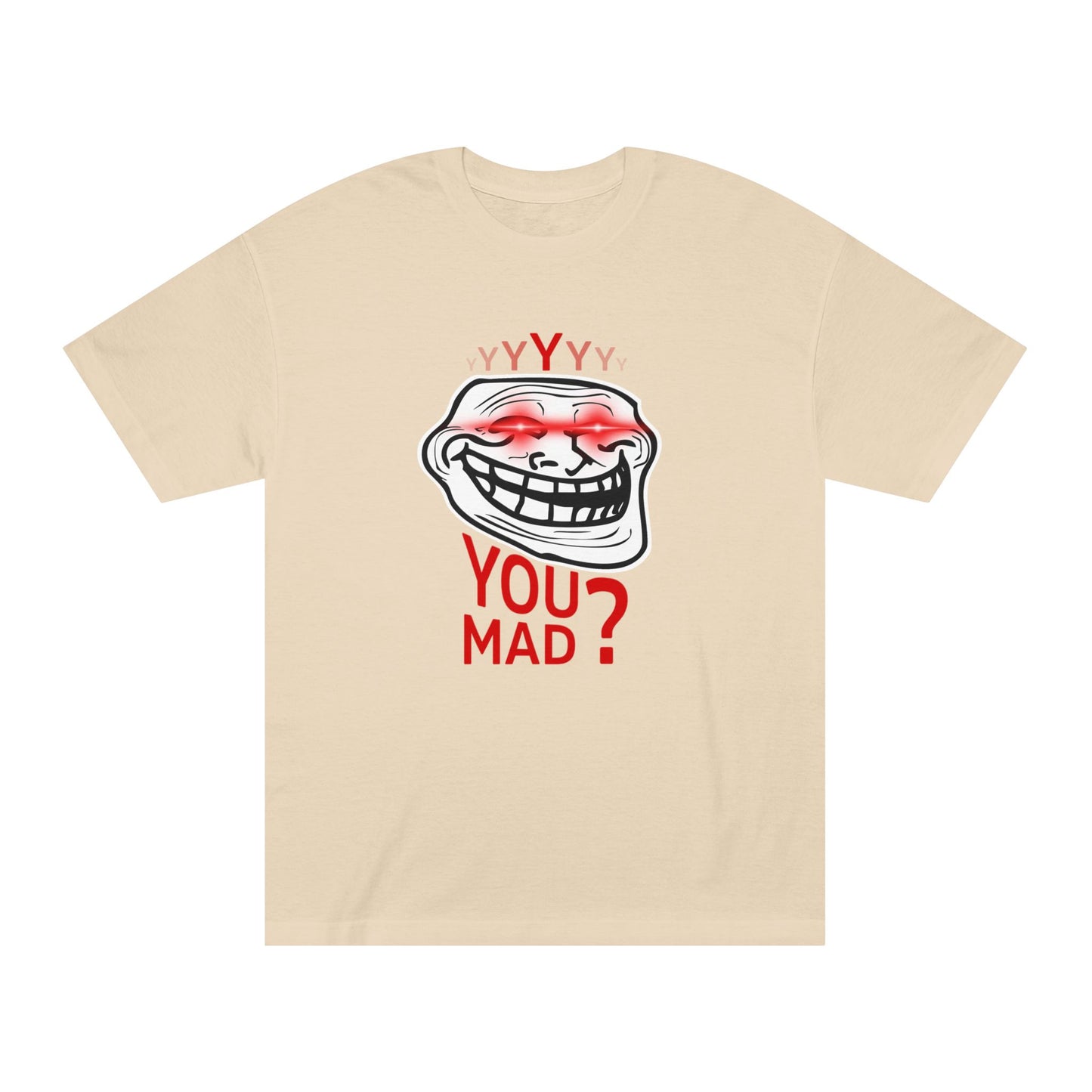 Funny Troll Face Tee - You Mad? Sarcastic Humor Shirt, Unisex Graphic T-Shirt, Gift for Friends, Casual Wear, Meme Apparel