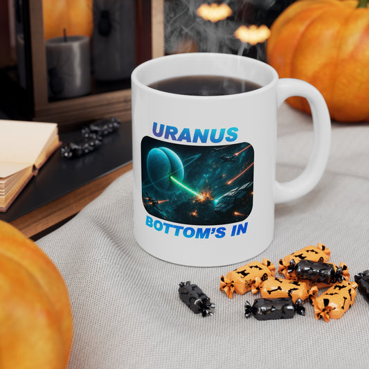 Uranus Bottom's In Coffee Mug - Fun Ceramic Cup for Space Lovers, Unique Gift for Dad, Astronomy Enthusiast, Quirky Home Decor, [...]