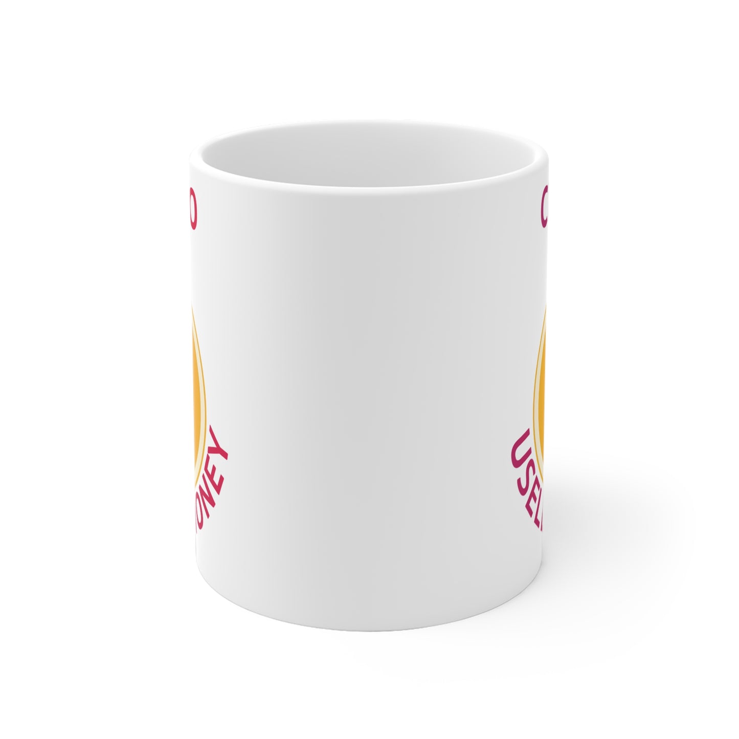 Crypto Useless Money Mug, Funny Coffee Cup, Gift for Crypto Lovers, Unique Mug for Gamers, Sarcastic Ceramic Cup, Great for Holidays