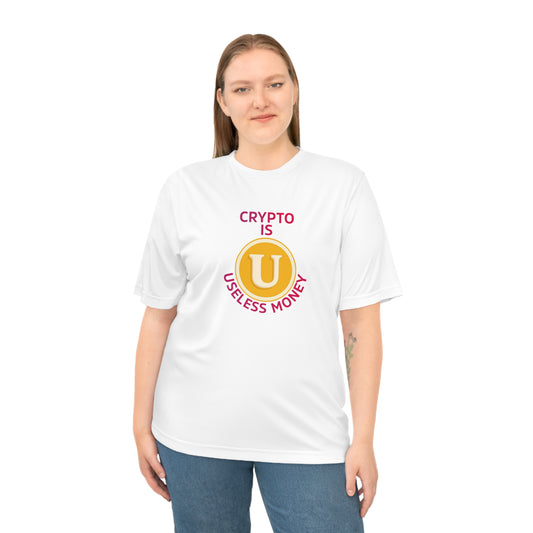 Funny Crypto T-Shirt for Cryptocurrency Enthusiasts, Unisex Performance Tee, Gift for Tech Lovers, Casual Wear, Trendy Graphic Shirt