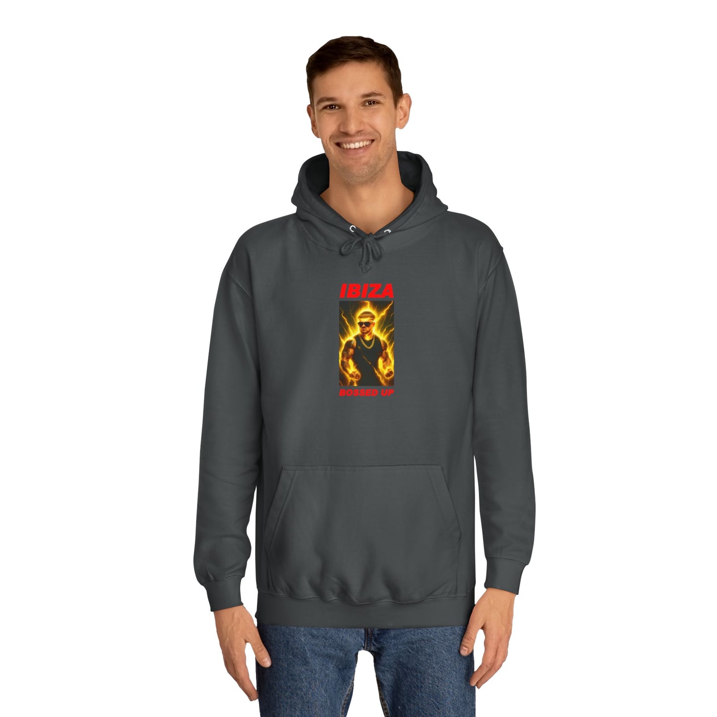 IBIZA College Hoodie, Unisex Sweatshirt, Festival Apparel, Retro Hoodie, Chill Vibes, Travel Gift, Music Lover Merch