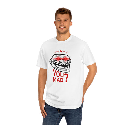 Funny Troll Face Tee - You Mad? Sarcastic Humor Shirt, Unisex Graphic T-Shirt, Gift for Friends, Casual Wear, Meme Apparel