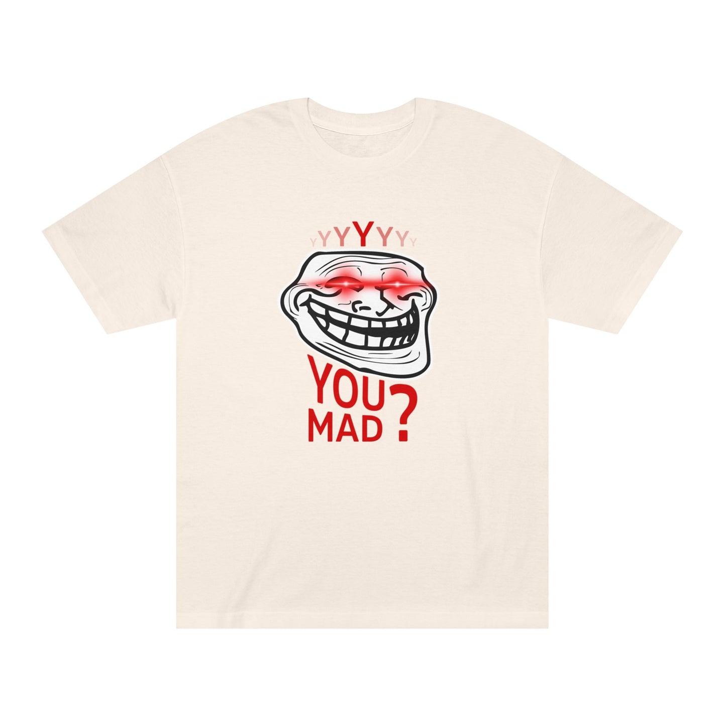 Funny Troll Face Tee - You Mad? Sarcastic Humor Shirt, Unisex Graphic T-Shirt, Gift for Friends, Casual Wear, Meme Apparel