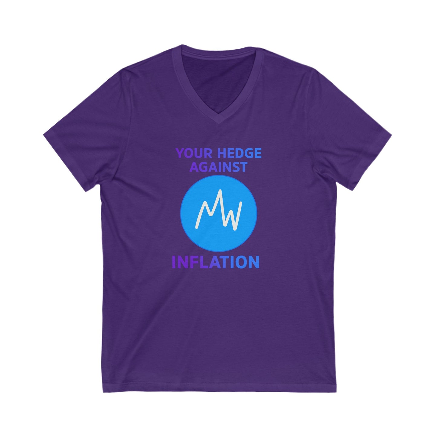 Inflation Hedge V-Neck Tee, Casual Shirt for Financial Enthusiasts, Gift for Economists, Trendy Finance T-Shirt, Statement Tee