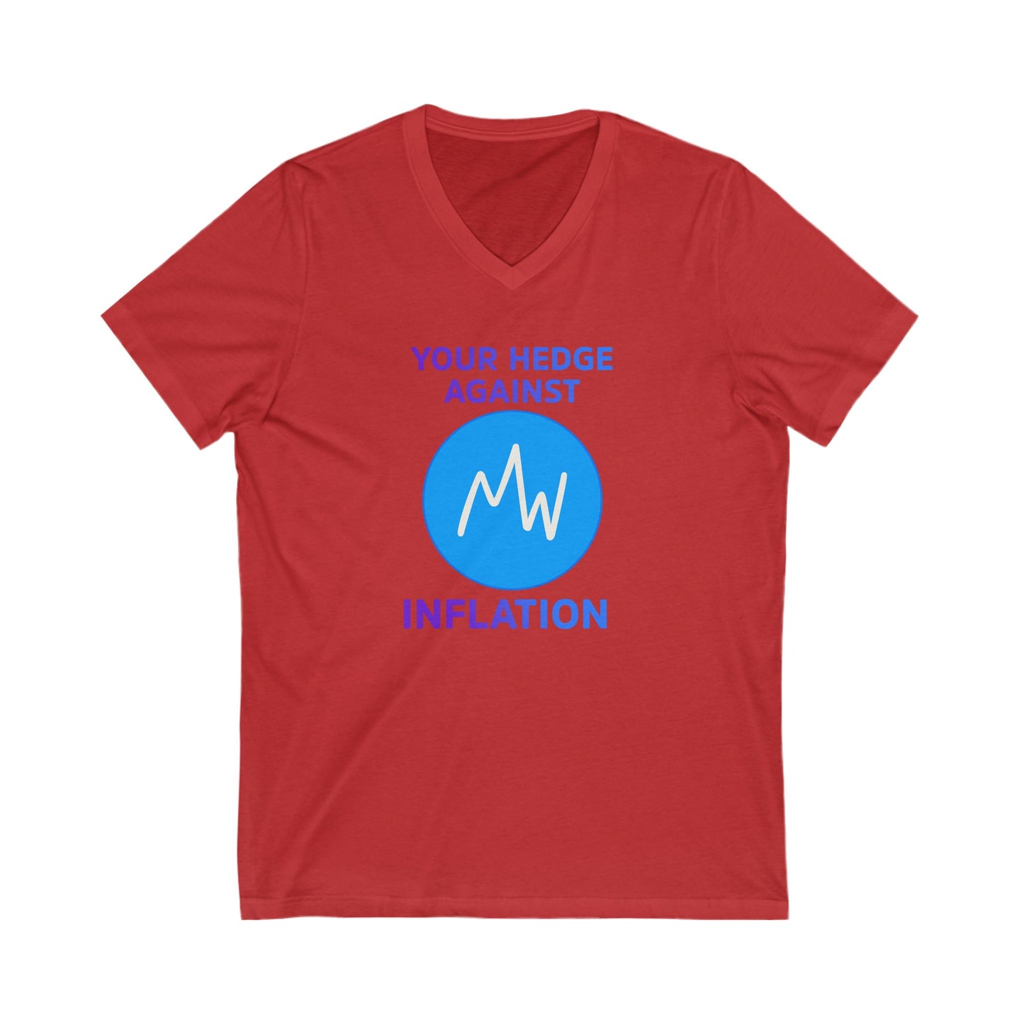 Inflation Hedge V-Neck Tee, Casual Shirt for Financial Enthusiasts, Gift for Economists, Trendy Finance T-Shirt, Statement Tee