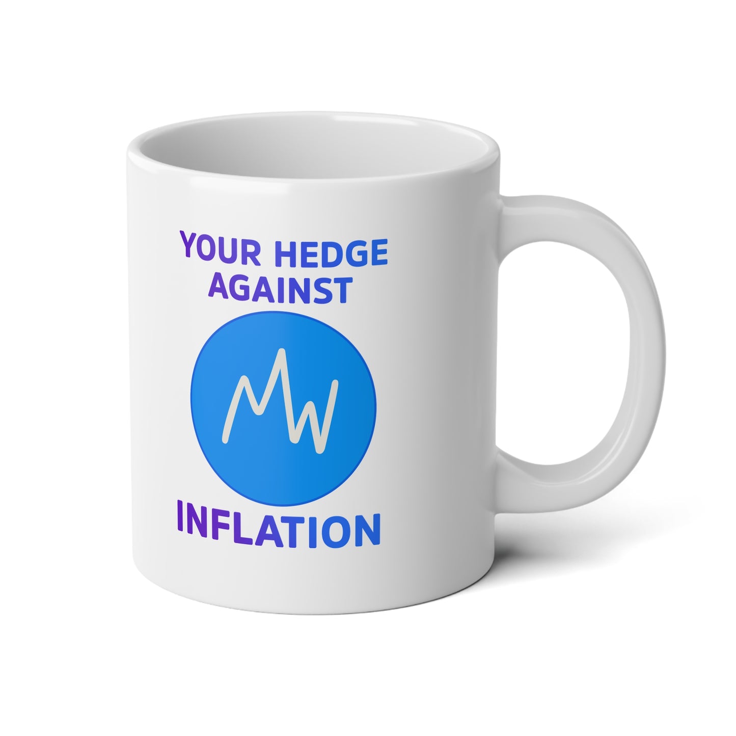 Inflation Fighter Jumbo Mug - 20oz Coffee Cup, Motivational Drinkware, Office Gift, Unique Humor Mug, Inflation Awareness