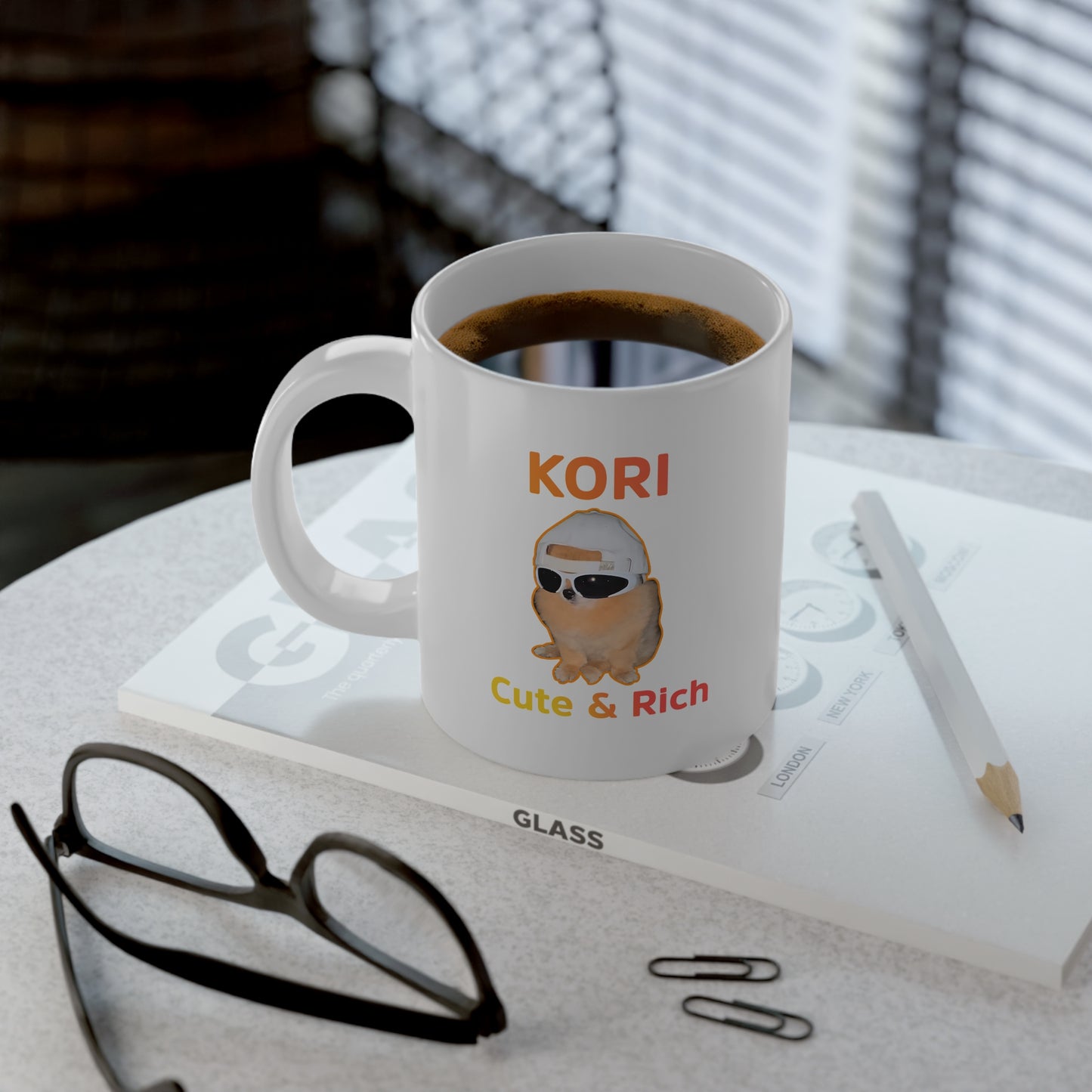 Cute Jumbo Mug: 'Kawaii Rich' 20oz Coffee Cup, Perfect Gift for Cat Lovers, Cute Animal Mug, Coffee Lover Present, Cheerful Kitchen Decor