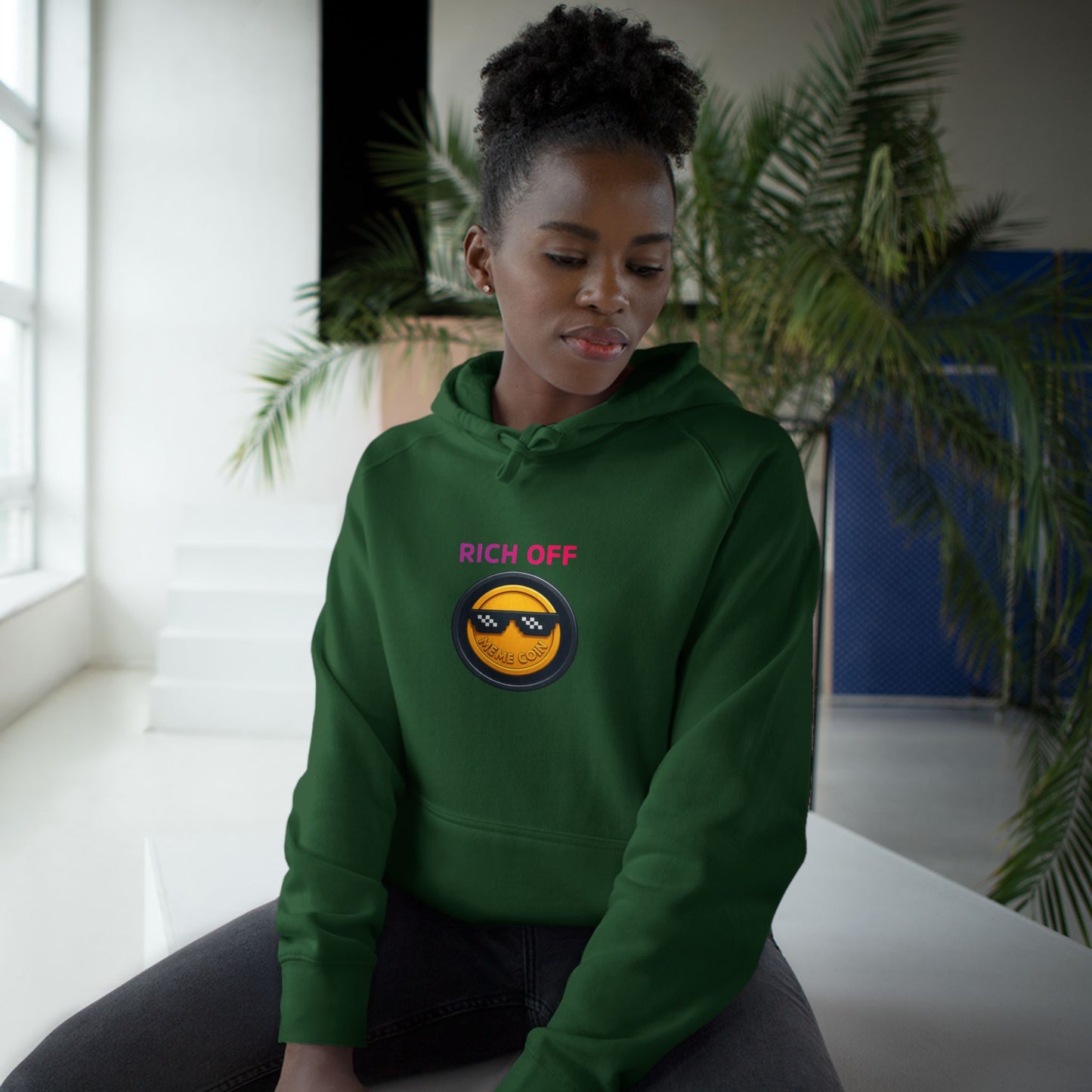 Trendy Unisex Hoodie with 'Rich Off' Design, Casual Streetwear, Gift for Him/Her, Comfortable Fashion, Ideal for Cozy Days