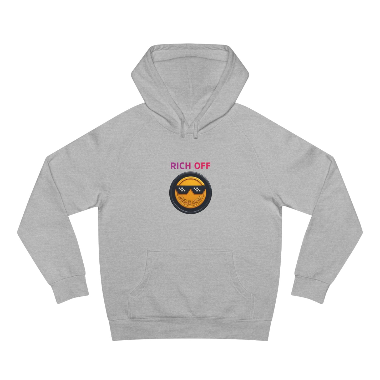 Trendy Unisex Hoodie with 'Rich Off' Design, Casual Streetwear, Gift for Him/Her, Comfortable Fashion, Ideal for Cozy Days